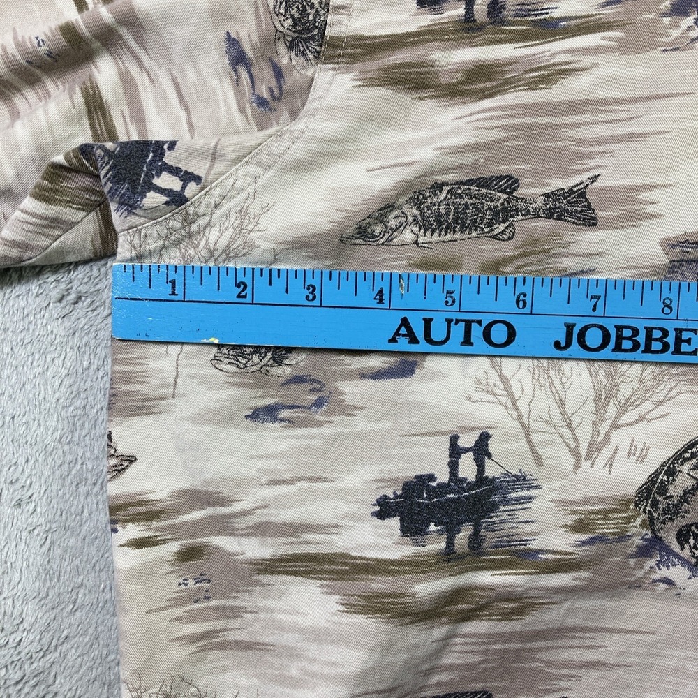 Wrangler Shirt Men 2XL XXL All Over Print Outdoor Gear Fishing Button Down SS - Picture 13 of 16